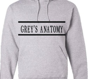 Greys Anatomy Unisex Hoodie Sweatshirt/ Grey's Anatomy/ Grautöne/ Grey + Sloan/ Meredith Grey/ Derrick Shepherd/ Mark Sloan