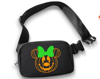 Pumpkin Minnie Belt Bag/Disney Belt Bag/Disney Crossbody/Disney Trip Fanny Pack/Disney Halloween Trip Bag/Minnie Pumpkin Fanny Pack