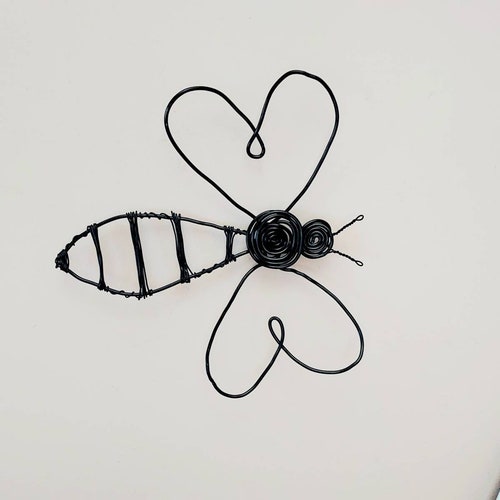 Bee Metal Garden Wall Art Bee Wire Sculpture for Garden Etsy UK