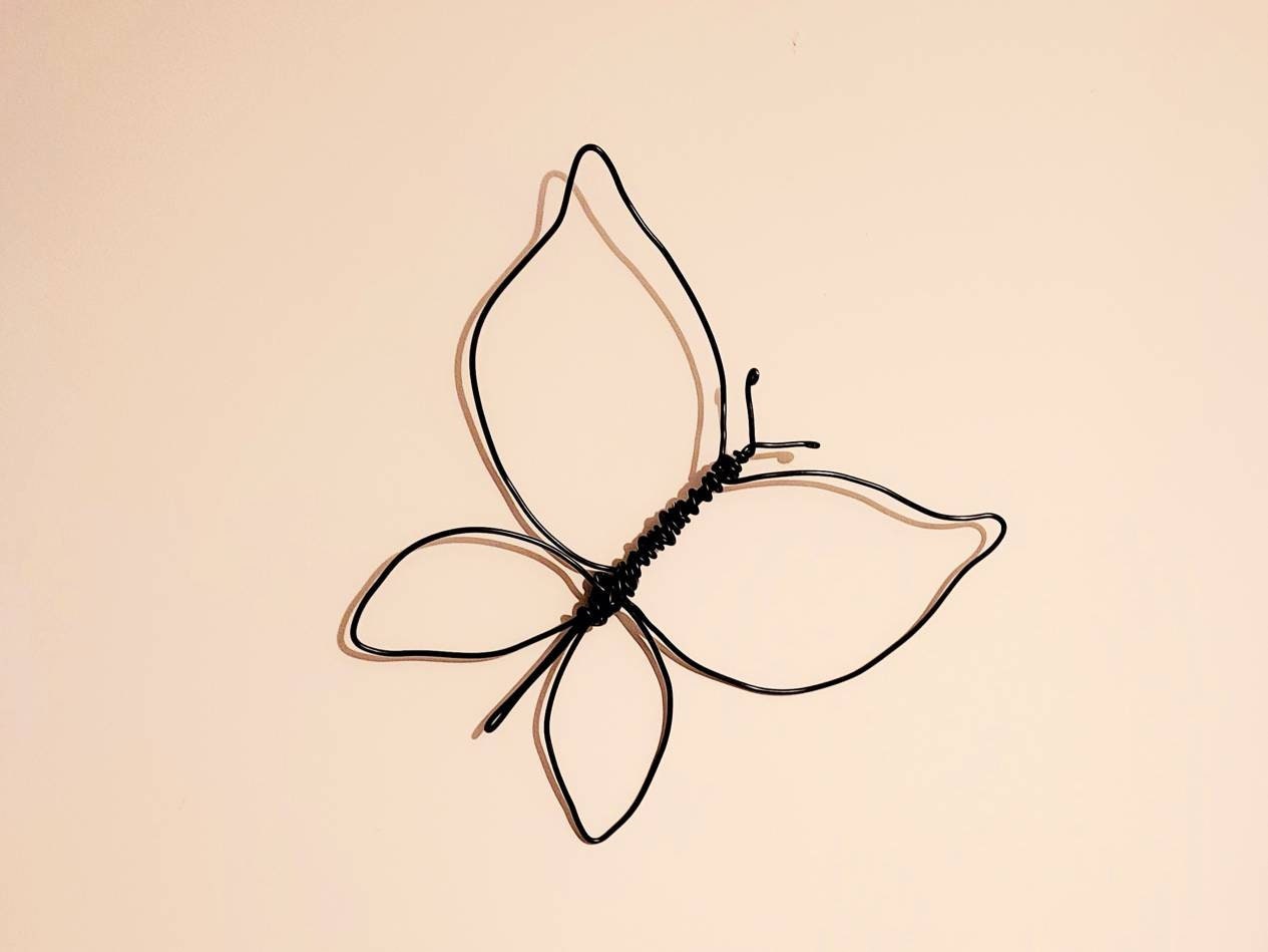 Butterfly Garden Ornament for Outdoor Wall, Decorative Metal Wall