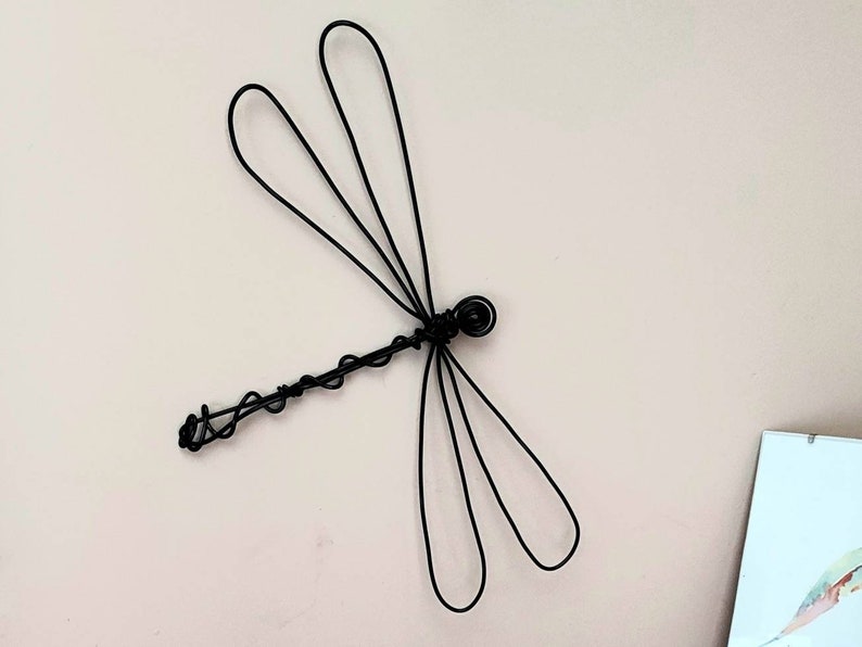 Wire Dragonfly Metal Wall Art Dragonfly Indoor Wire Wall Art Etsy UK