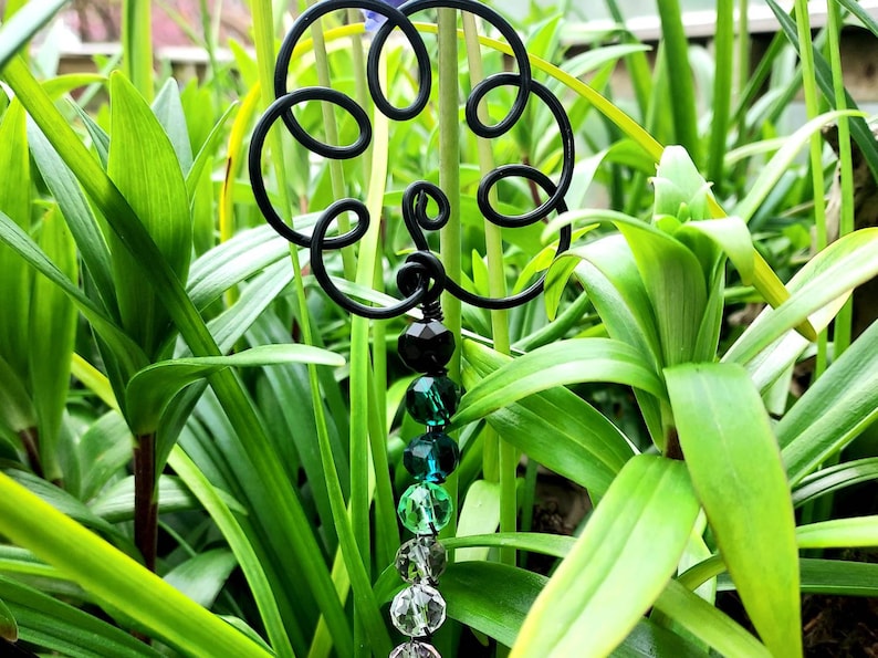 Decorative Garden Stakes With Glass Beads in Different Etsy
