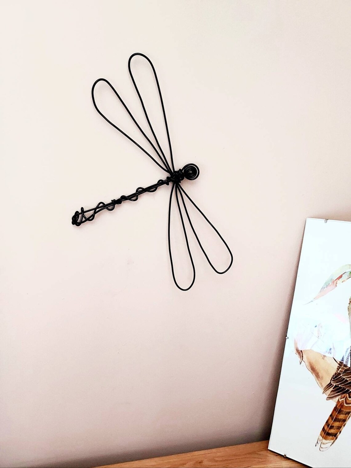 Dragonfly hanging metal wall art dragonfly wire sculpture for Etsy