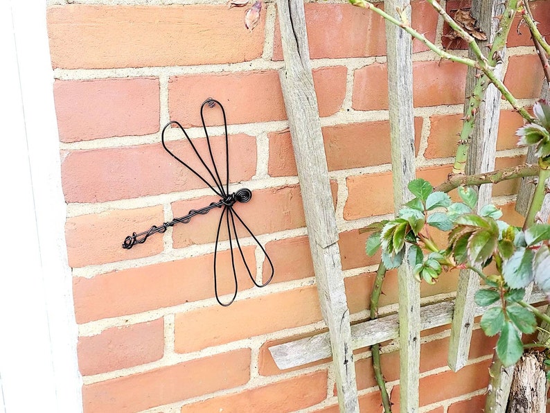 Wire Dragonfly Metal Wall Art Dragonfly Indoor Wire Wall Art Etsy UK