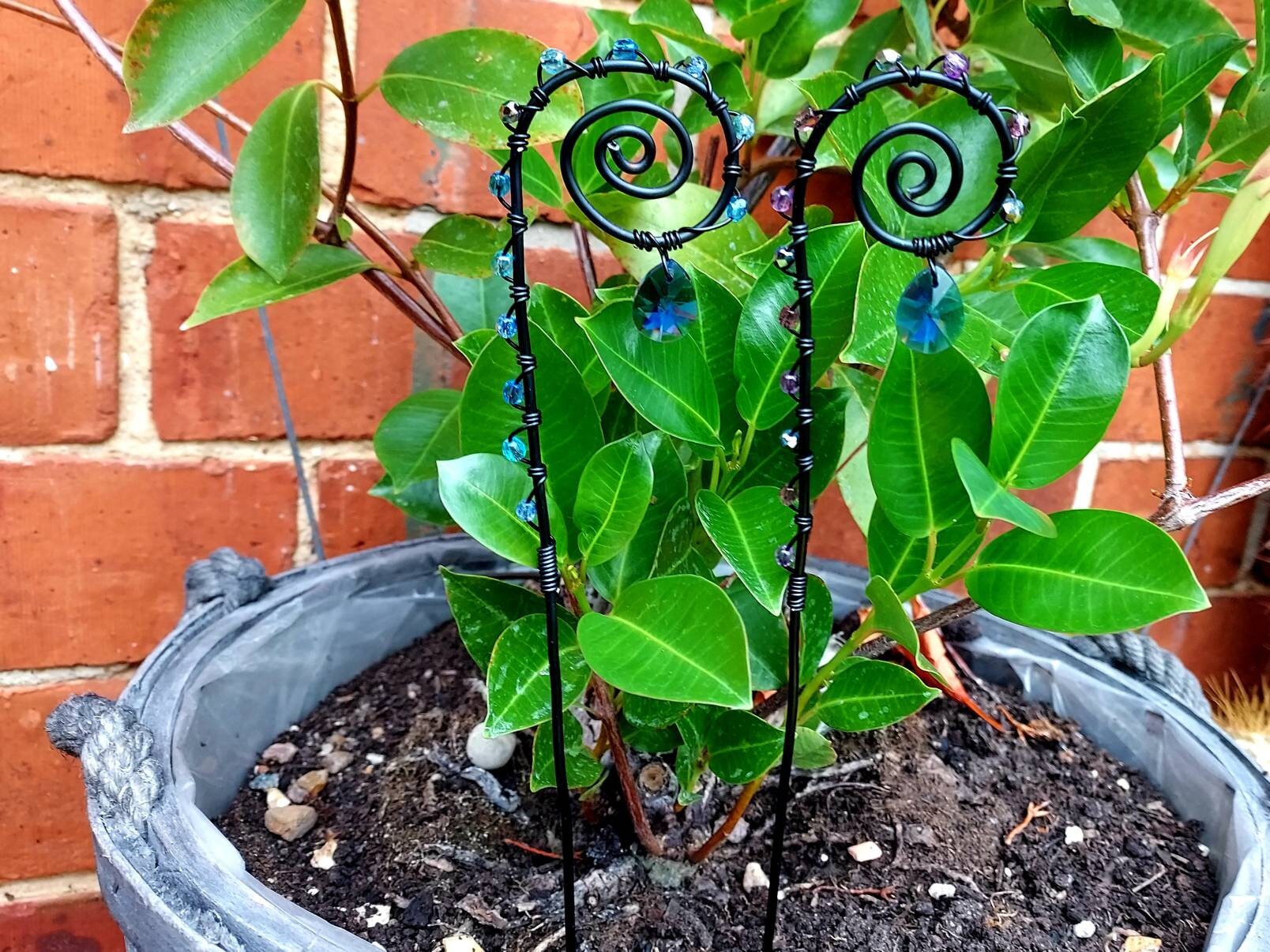 Decorative Garden Stakes for Pots and Flower Beds Plant Pot Etsy UK