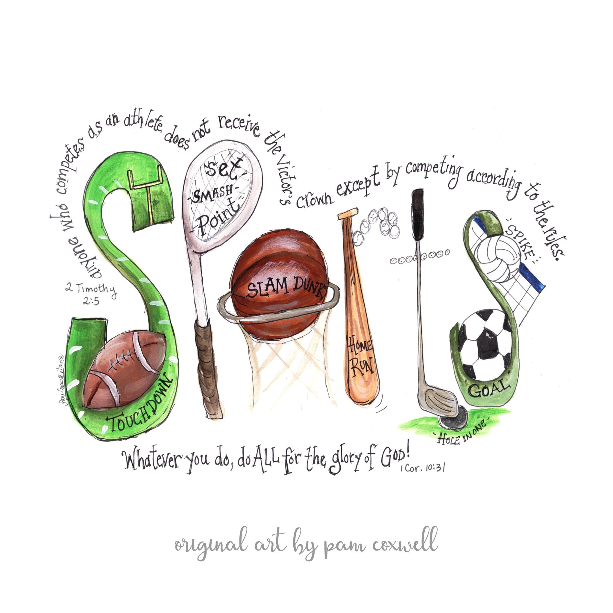 Sports 11x14 Prints sports inspirational art Etsy