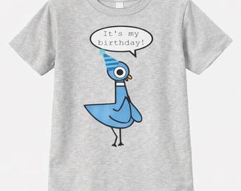 Birthday Pigeon Shirt - Can Customize Text and Hat!