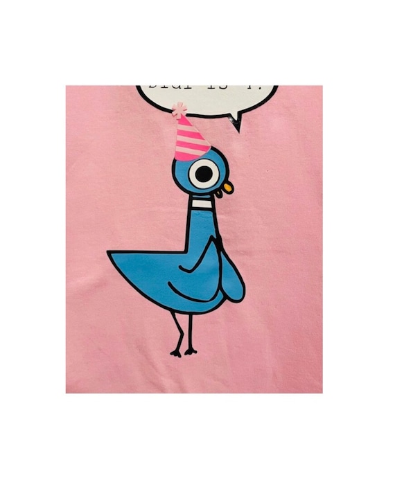 Girl’s Birthday Pigeon Shirt - Can Customize Text and Hat!