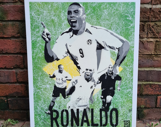 R9 Ronaldo 1/1 - Spraypaint on Canvas