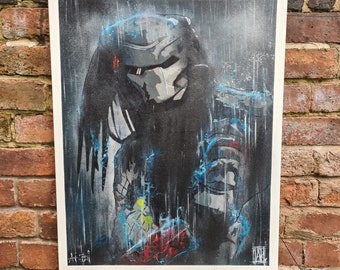 PREDATOR - Pintura en aerosol sobre lienzo 1/1