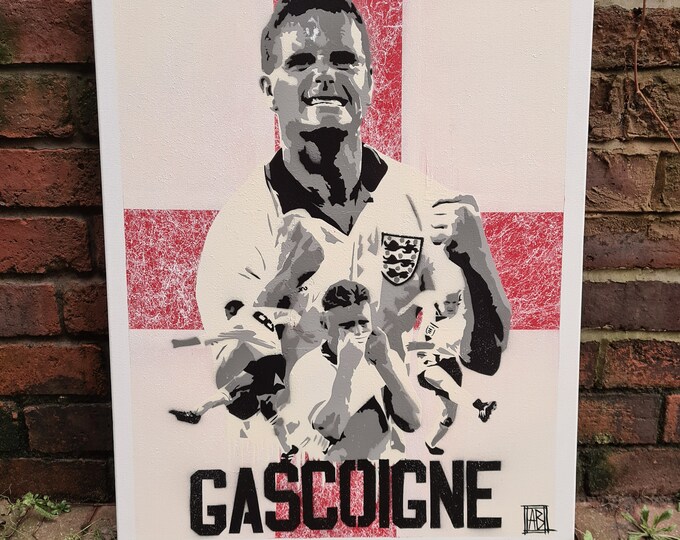 Paul Gascoigne 1/1 - Spraypaint on Canvas