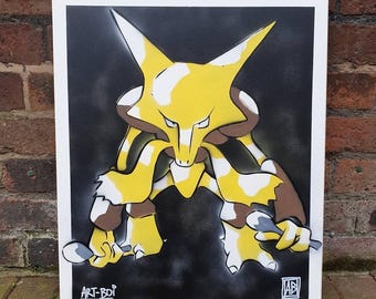 ALAKAZAM 1/1 Pinturas en aerosol sobre lienzo