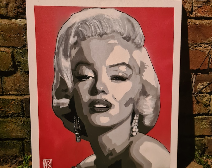 Marilyn Monroe 1/1 Spraypaints on 20" by 24" Canvas