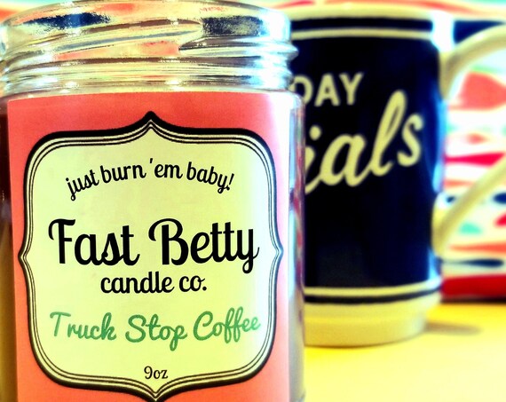 Coffee | Soy candle | scented candle | truck stop coffee | handmade | small batch | gift for her| kitchen candle