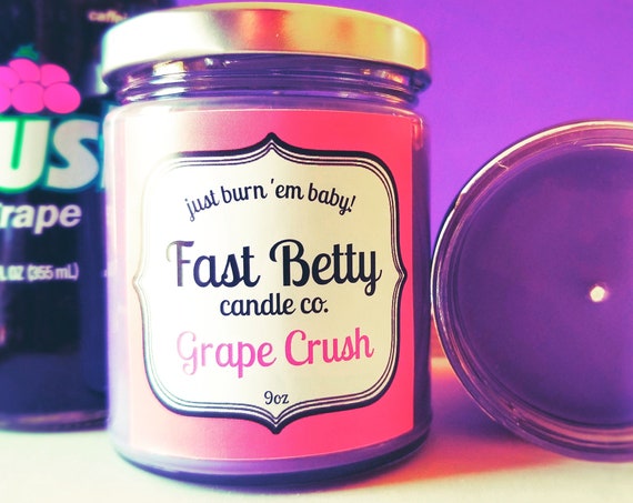 GRAPE SODA candle | soy candle| summer candle | grape crush | grape scented | grape candle | fast betty |