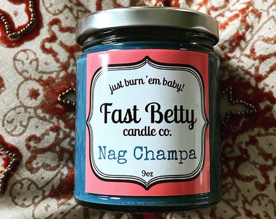Nag Champa | Soy candle | incense scents | hippie candle | Fast Betty | handmade