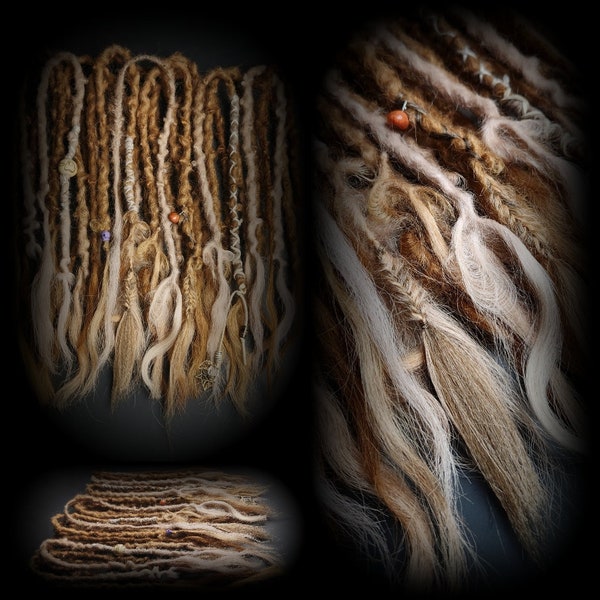 Custom textured wool dreads! *prices shown are per individual dread, please read description for important info*