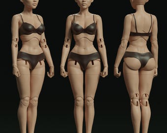 Vanessa - 3D BJD Doll | articulateddolls | bjdprinting | balljointeddoll | movabledoll | 3Dcustombjd | dollmodeling | handmadebjd