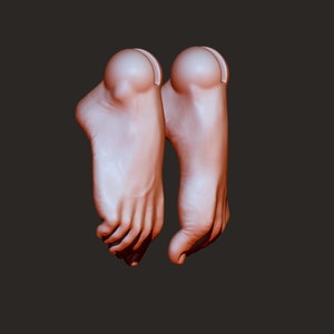 Feet / 3d doll / bjd / ooak / stl / articulated dolls / file