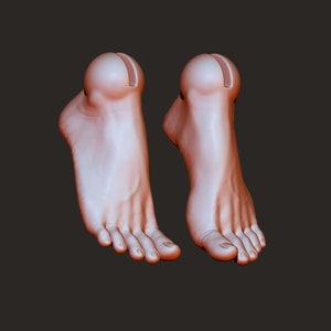 Feet / 3d doll / bjd / ooak / stl / articulated dolls / file