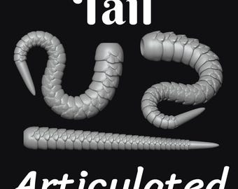 Articulated Tail STL | Flexible 3D Printable Tail for Dolls, Figures, Cosplay & Fantasy Projects