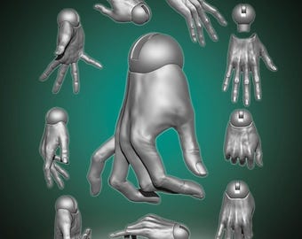 10pcs Hand bjd Male hands magnetic / arms bjd doll / 3d doll / bjd / ooak / stl / articulated dolls / Male / hands
