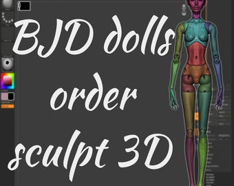 Сustom doll / doll from your photo / Bjd doll sculpt / bjd 3Dmodeling