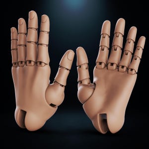 36 parts Male - Articulated Hands for BJD Dolls | stl Files for 3D Printing | Articulated Doll Hands | Doll Hands STL | BJD Accessories