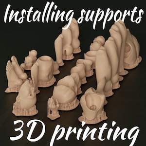 MUÑECA BJD Instalación de soportes para impresión 3D