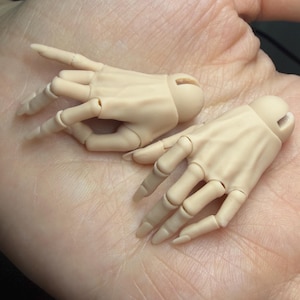 12 piezas - Modelo 3D de manos articuladas para muñecas BJD | Archivos STL para impresión 3D | Manos articuladas para muñecas | Manos de muñeca STL | Accesorios BJD