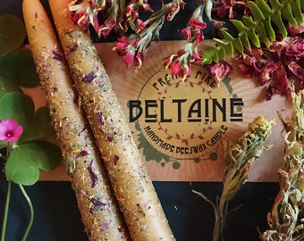 Beltaine Ritual Beeswax Candles