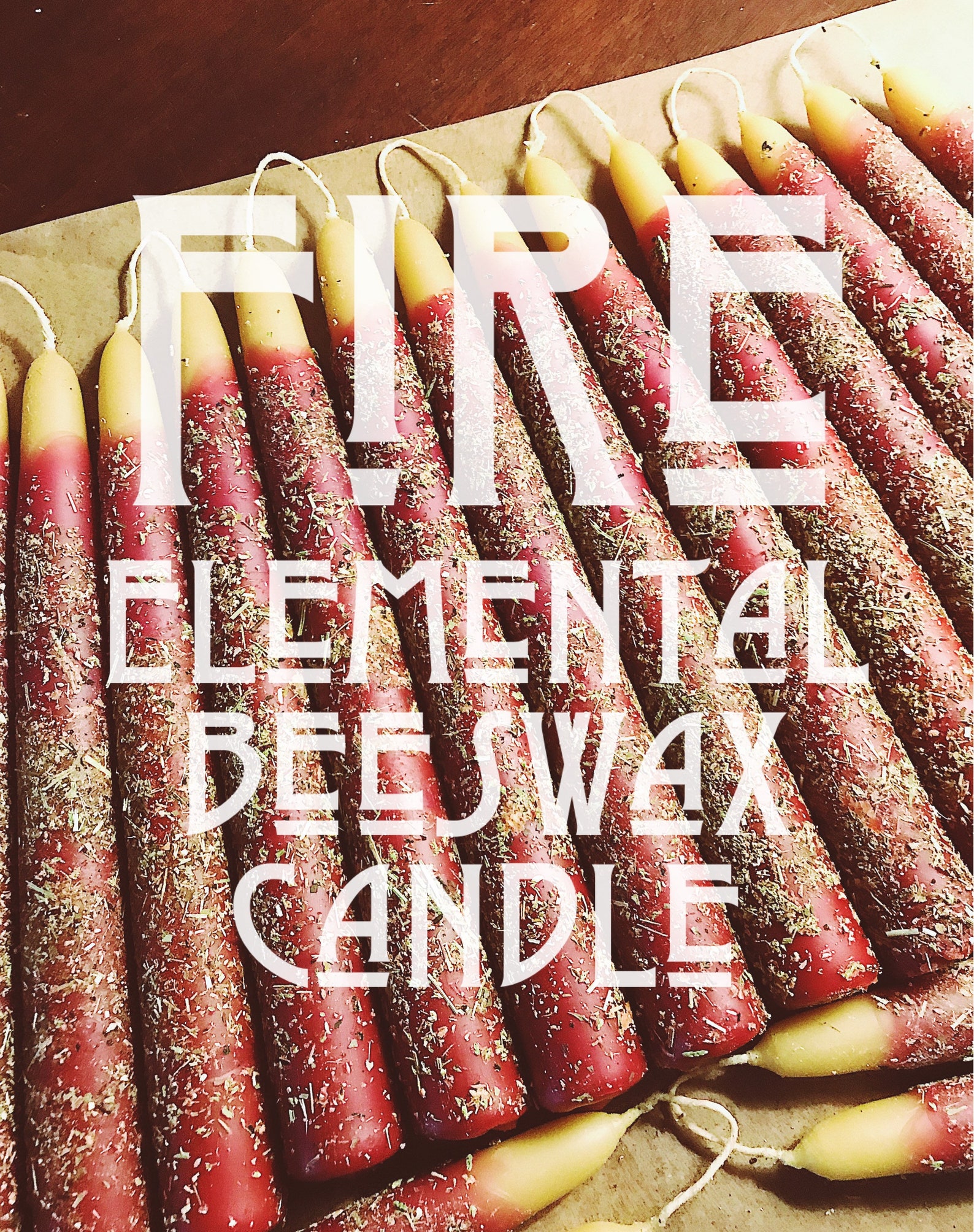 Fire Elemental Beeswax Ritual Candles - Etsy