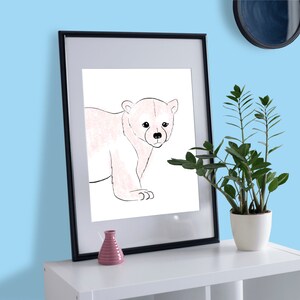 Polar Bear Digital Art Printable