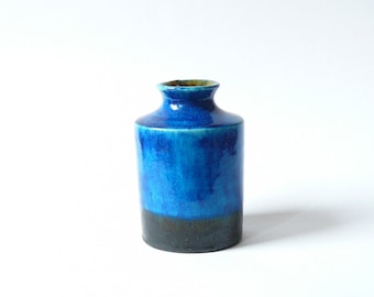 Gambone Vase blue Italy vintage mid-century