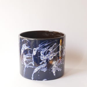 Big Marei Planter flower pot 11/4 Ceramics Action Painting West German Pottery WGP