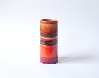 Gambone Vase rot Italien Vintage Mid Century