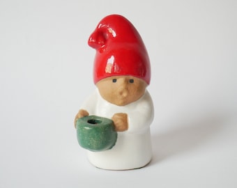 Lisa Larson Tomte candleholder Gustavsberg Swedish Pottery christmas decoration