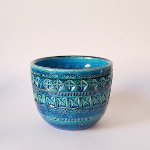 Bitossi Planter Rimini blue 701 / 15 Italy Ztaly Aldo Londi 60s vintage mid-century