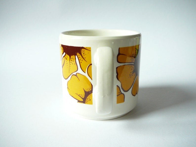 Coffee Mug Pagnossin Italy Flower decor vintage retro
