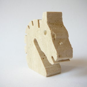 Horse Figurine 2.6'' Fratelli Mannelli travertine vintage retro