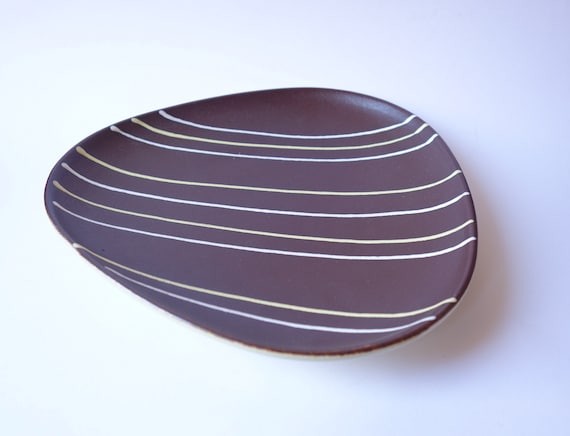 Jasba Plate 1916/26 Udine striped WGP West German Pottery