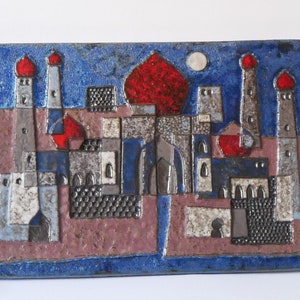 Dietmar Liedke Oriental City Karlsruher Majolika West German Pottery