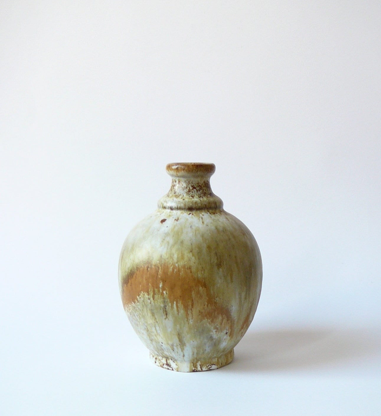 Ruscha 831 Vase brown flow glaze WGP West German Pottery vintage retro