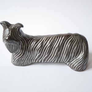 Skye Terrier Hyonsun Rhee for Upsala Ekeby dog figurine 5043H Sweden mid century image 3