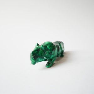 Tiger Figur Malchachit grün