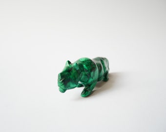 Tiger figurine Malchachite green