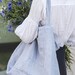 Natural Linen Tote Bag with Pocket by Linen Couture, 54x35x17 cm, Linen Beach Bag, Eco Reusable Bag, Various colors 
