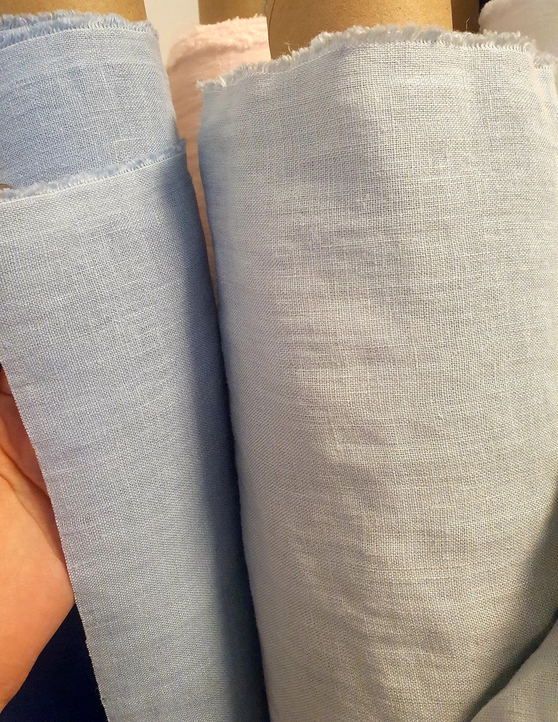 Natural Softened Linen Fabric by Meter, Prewashed Linen by Yard, Pure 100% Linen, Eco Friendly Fabric, Cut-to-length Linen for Sewing, DIY image 2