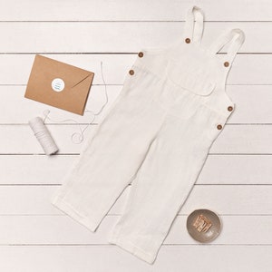 Natural Linen Jumpsuit for Girls and Boys, Vintage Kids Overall, Linen Jumpsuit in various colors and sizes, Unisex Kids' Clothing