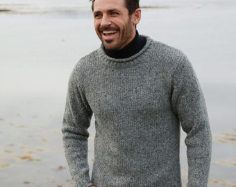 Aran Sweater/jumper/pullover Roll Neck Irish Fisherman Sweater | Etsy